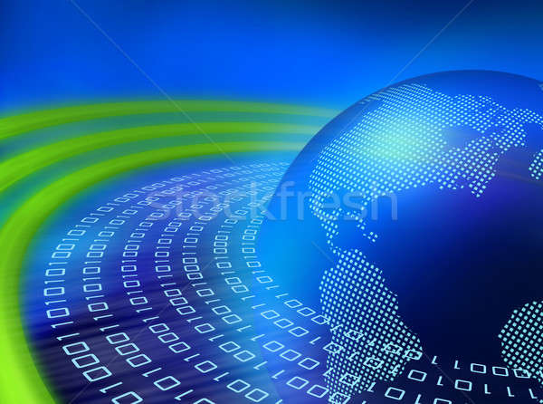 Digital data orbits Stock photo © Anterovium