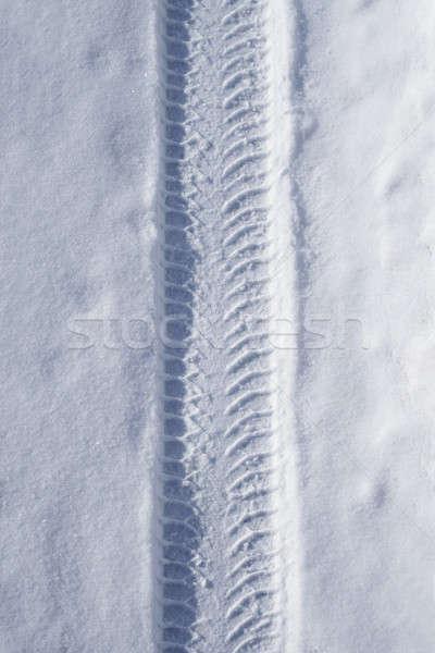 Foto d'archivio: Auto · gomme · brano · neve · bianco