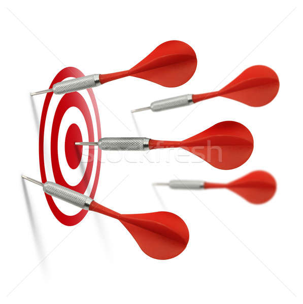 Only one dart hits the target Stock photo © Anterovium