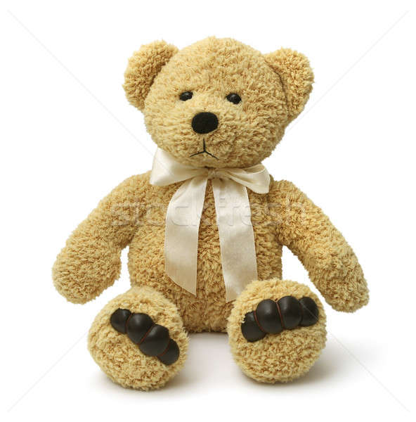 Stockfoto: Triest · teddybeer · vergadering · cute · witte · geïsoleerd