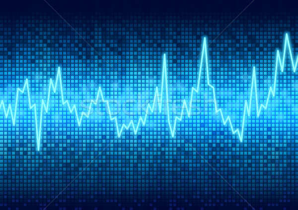 Digital grafic diagramă afişa grilă puls Imagine de stoc © Anterovium