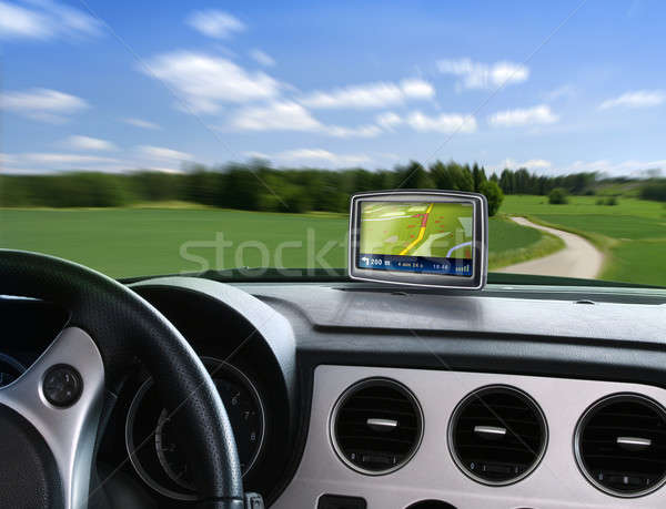 Auto gps navigare rutier Imagine de stoc © Anterovium