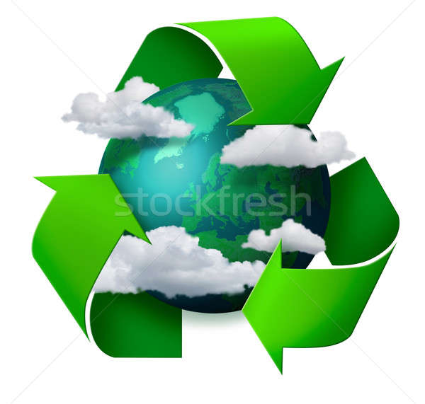 Climate change recycling concept Stock photo © Anterovium