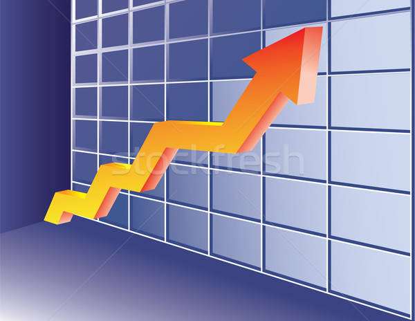 Zunehmend Trend arrow abstrakten Business Illustration Stock foto © antkevyv