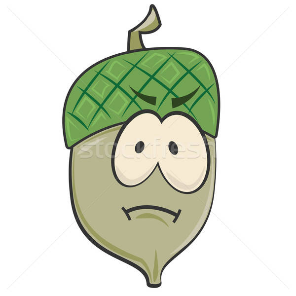 Cartoon Sad Acorn Stock photo © antkevyv