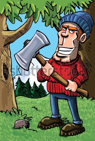 Cartoon Robin Hood in the woods Stock photo © antonbrand