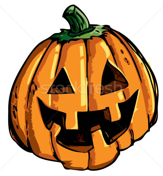 Abóbora de halloween dos desenhos animados com sorriso isolado 589181 Vetor  no Vecteezy