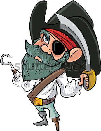 Cartoon pirate captain Stock photo © antonbrand
