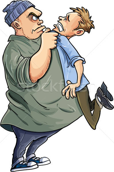 Cartoon Bully intimidating a man Stock photo © antonbrand