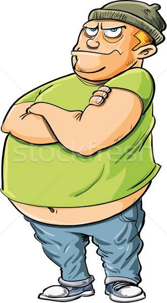Cartoon bully with a fat belly Stock photo © antonbrand