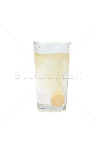 Pić odizolowany biały charakter owoców Zdjęcia stock © antonihalim
