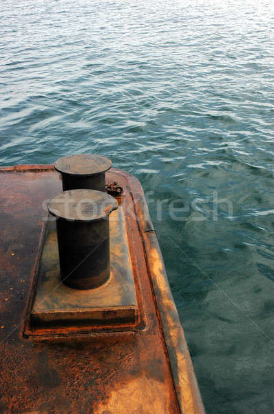 Cinta barco céu água mar oceano Foto stock © antonihalim