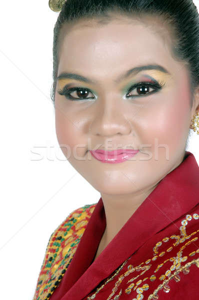 [[stock_photo]]: Portrait · asian · jeune · fille · traditionnel · indigène · tribales