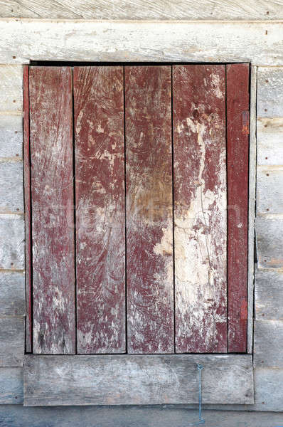 Alten Holz Fenster Haus Holz Wand Stock foto © antonihalim