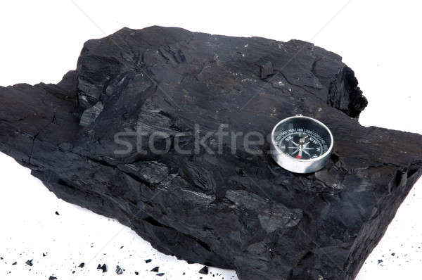 a lump of coal and compass  Stock photo © antonihalim