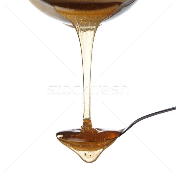Honing lepel kom natuur kleur Stockfoto © antonprado