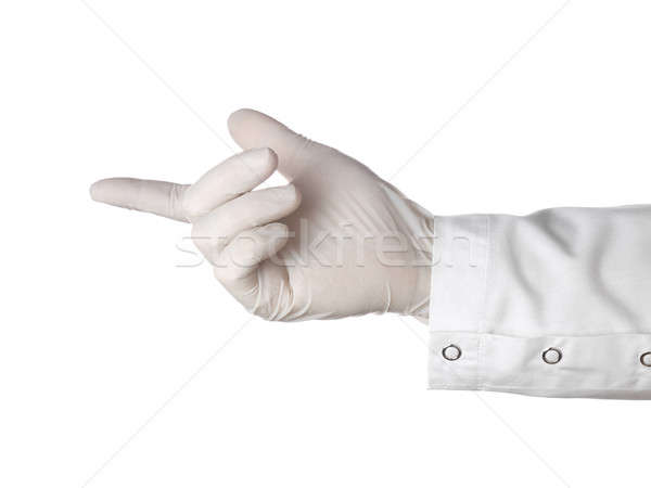 Prostata überprüfen Ärzte Hand Hinweis Körper Stock foto © antonprado
