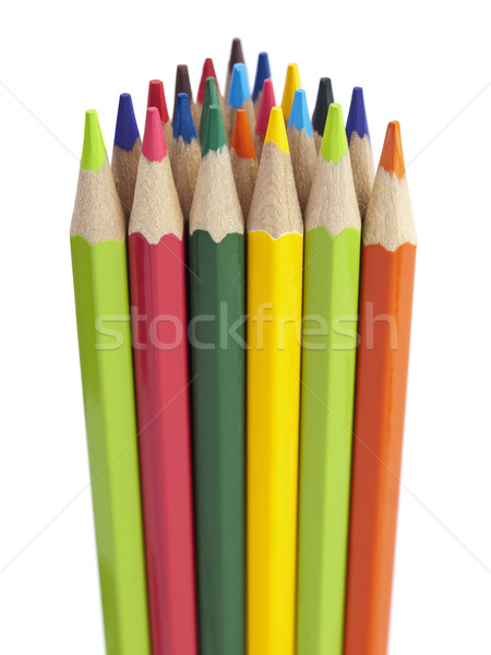 Delta formacja kilka kolorowy ołówki stoją Zdjęcia stock © antonprado