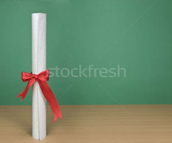 Diploma and chalkboard Stock photo © antonprado