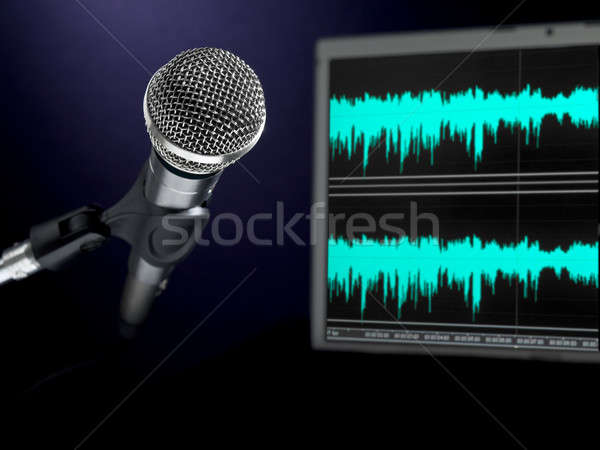 Microphone on recording studio. Stock photo © antonprado