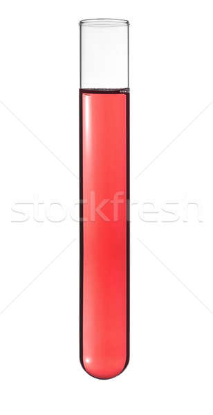 Сток-фото: пробирку · изолированный · красный · жидкость · медицинской · лаборатория