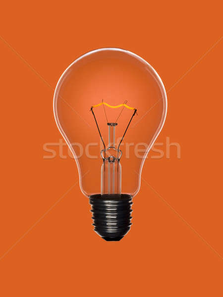 Villanykörte fény narancs átlátszó villanykörte volfrám Stock fotó © antonprado