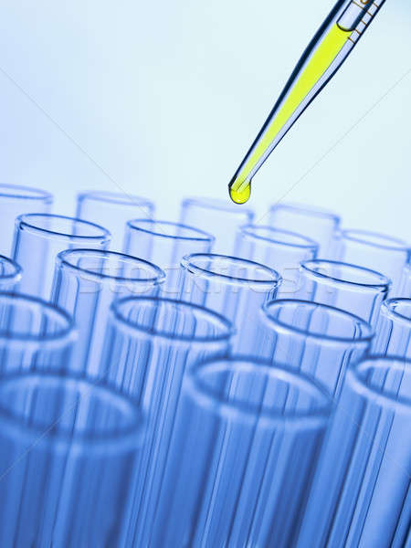 Test sarı örnek deney tüpü Stok fotoğraf © antonprado