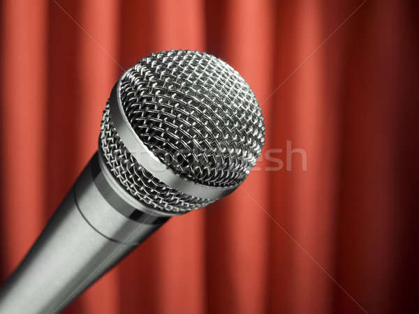 Stock photo: Mic on stage