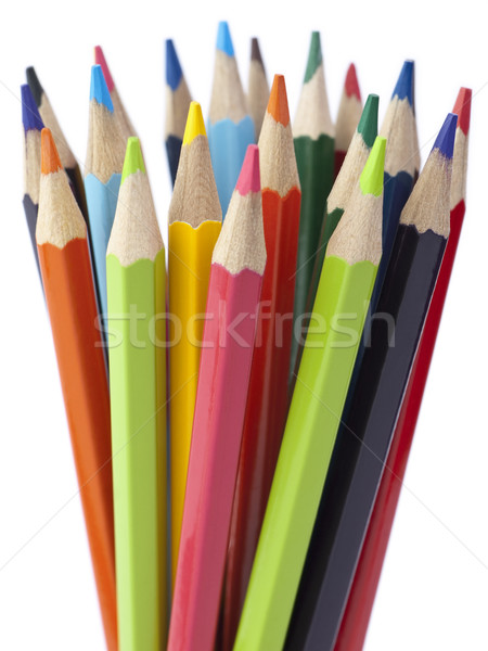 Cores florescer monte cor lápis indicação Foto stock © antonprado