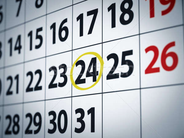 Data kalendarza żółty atramentu papieru czasu Zdjęcia stock © antonprado