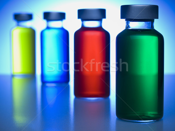 Rząd kolorowy skupić zielone jeden medycznych Zdjęcia stock © antonprado