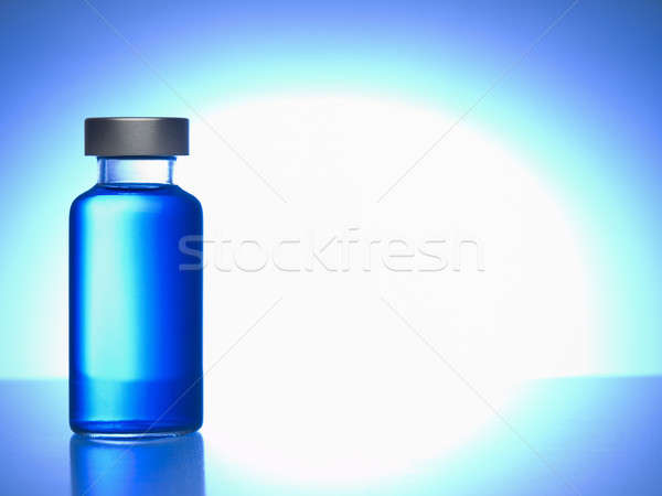 Fiolka niebieski płynnych kopia przestrzeń medycznych Zdjęcia stock © antonprado