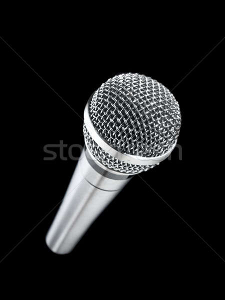Microphone over black Stock photo © antonprado