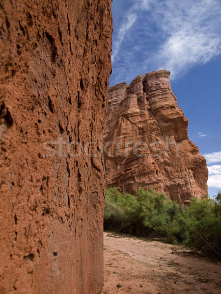 赤 岩 狭い パス 峡谷 ストックフォト © antonprado