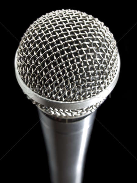 Microphone over black Stock photo © antonprado