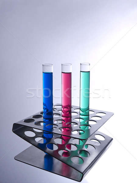 Test rack trzy kolorowy metaliczny Zdjęcia stock © antonprado
