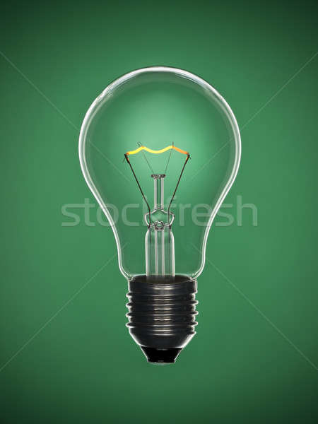 Bulb light over green Stock photo © antonprado
