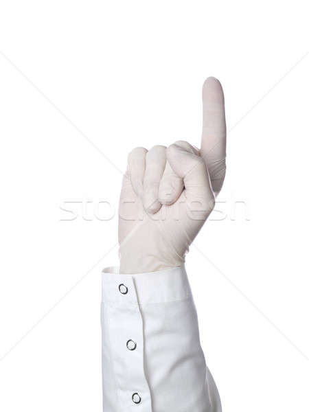 Arzt Hinweis Ärzte Hand Nummer eins Punkte Stock foto © antonprado