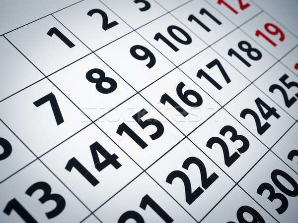 Calendario numeri pagina business tempo Foto d'archivio © antonprado
