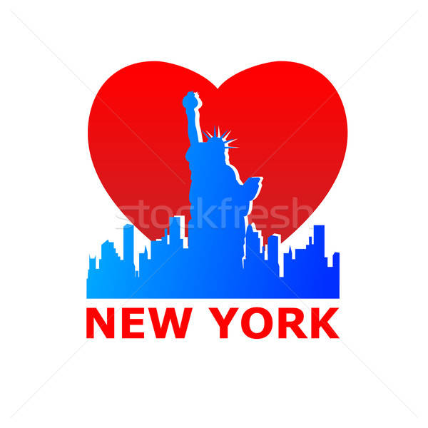 New York New York City orizont siluetă sablon proiect Imagine de stoc © antoshkaforever