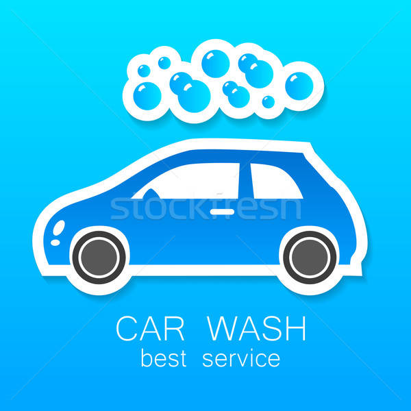 Car wash teken logo vector sjabloon ontwerp Stockfoto © antoshkaforever
