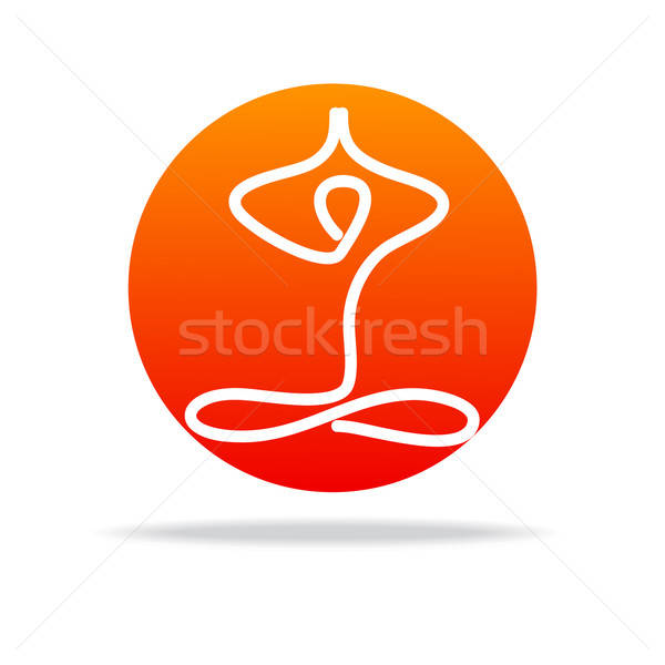 Yoga logo geestelijke ontwikkeling sjabloon ontwerp Stockfoto © antoshkaforever