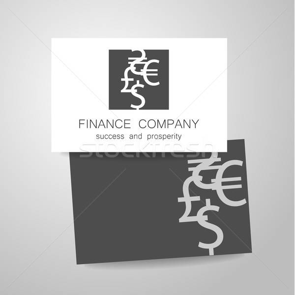 Financiar companie dolar euro semna logo-ul Imagine de stoc © antoshkaforever