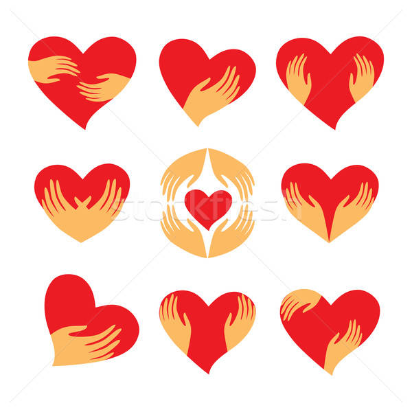 Zeichen Herz Hände Zeichen Liebe Pflege Stock foto © antoshkaforever