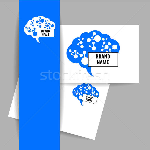 brain sign logo Stock photo © antoshkaforever