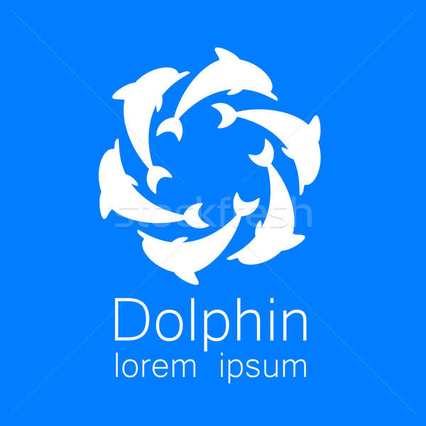[[stock_photo]]: Dauphins · logo · modèle · design · société · entreprise