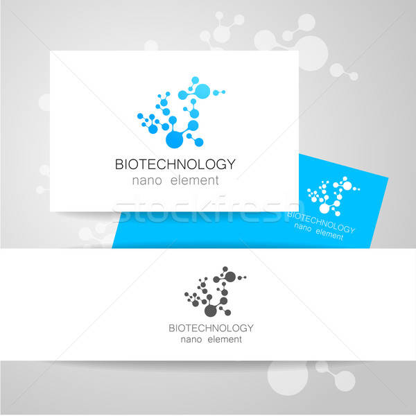 Biotechnologie logo vector sjabloon abstract teken Stockfoto © antoshkaforever