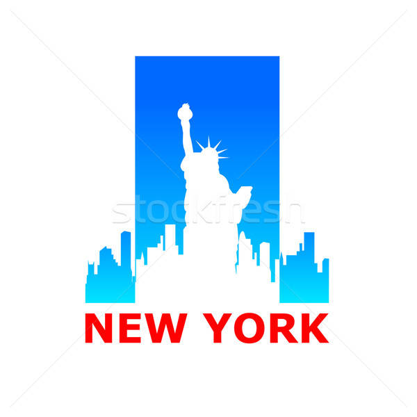Нью-Йорк Нью-Йорк Skyline силуэта шаблон дизайна Сток-фото © antoshkaforever