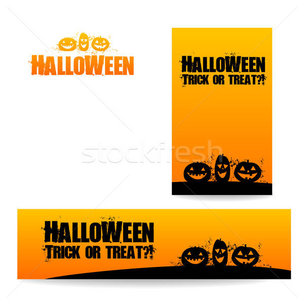 Halloween banner banners vector ontwerp sjablonen Stockfoto © antoshkaforever