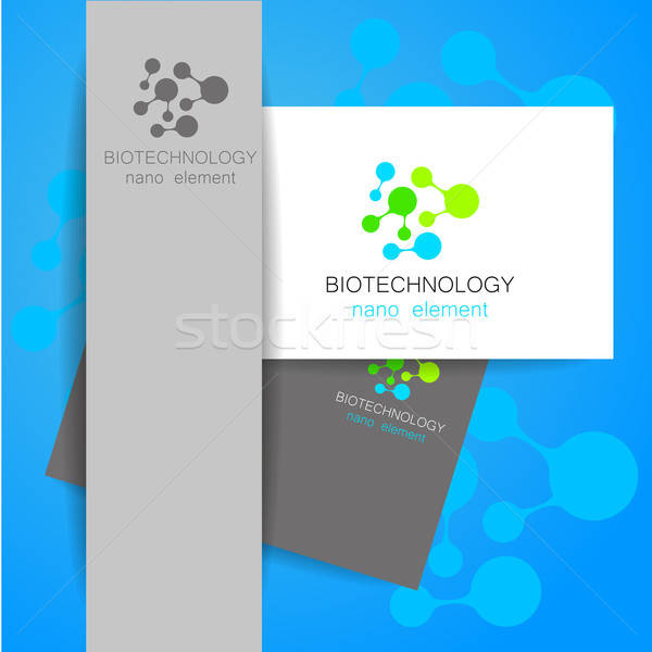 Biotehnologie logo-ul vector sablon abstract semna Imagine de stoc © antoshkaforever